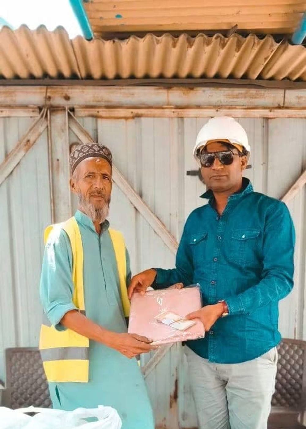 Helping a worker